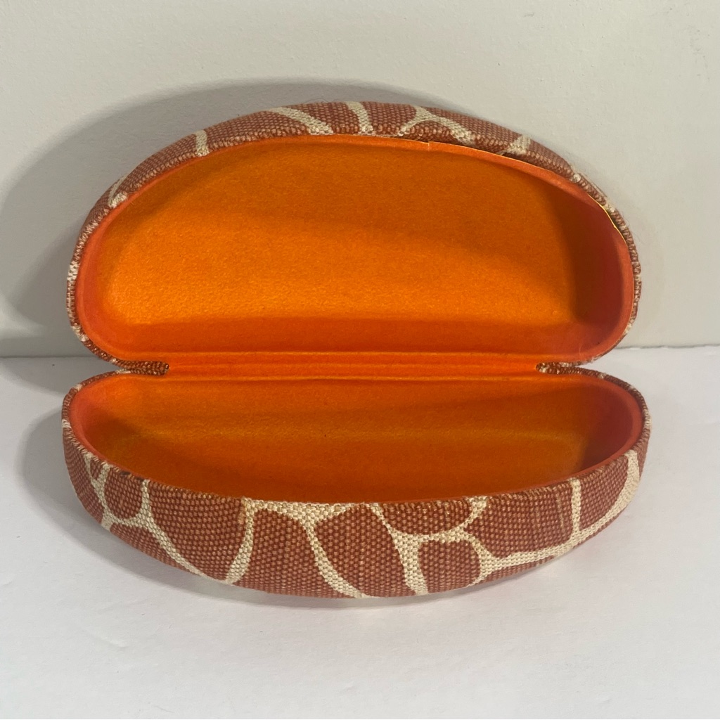 California Accessories Giraffe Print Glasses Case With Orange Interior California Accessories Giraffe Print Glasses Case With Orange Interior